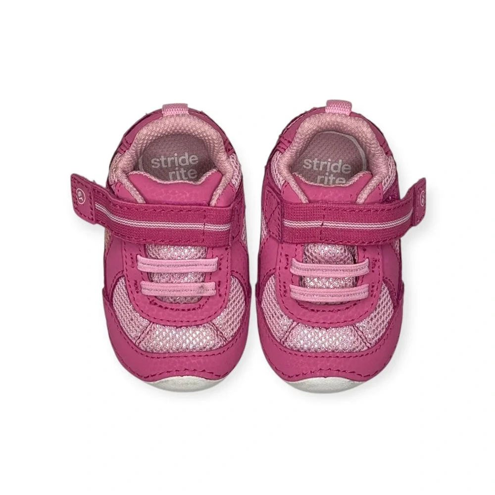 Stride Rite ❤︎︎ Soft Motion Jamie Sneaker ❤︎︎ Pink Shimmer ❤︎︎ 3.5W Baby Walker